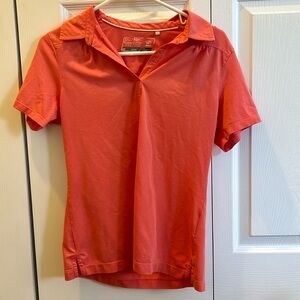 Cutter & Buck Women's Pink & White Stripe DryTec Short-Sleeve Polo Shirt M